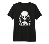 Arte Extraterrestre gráfico de Signo de Paz alienígena Camiseta Premium