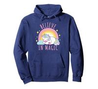 Arte fantástico de Believe In Magic con Unicornios y arcoíris Sudadera con Capucha