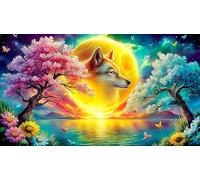 Arte fantástico del Zorro Yin-Yang Rompecabezas para Adultos: 1000 Piezas de Cartón Reciclado para Decoración 75x50cm/1000pcs