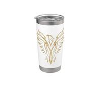 Arte Firebird Rising Phoenix Vaso térmico de acero inoxidable de doble pared