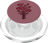 Arte Floral botánico de Flores Silvestres góticas carmesí Vintage PopSockets PopGrip para MagSafe