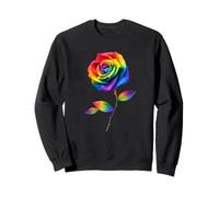 Arte Floral botánico Pride Rose Rainbow Sudadera