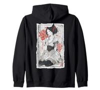 Arte Floral de Geisha Japonesa - Retrato Vintage de Ukiyo-e Sudadera con Capucha