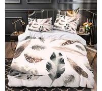 Arte floral Funda de Edredón Impresión 3D 3 Piezas Microfibra Suave Cierre de Cremallera Oculta con Fundas de Almohada Lavables Diseño de acuarela Funda Edredon for niños Super king（260x220cm）