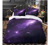 Arte floral morado Funda de Edredón incluye Fundas de Almohada Juego de 3 Piezas Estampado 3D Cremallera Oculta Antibacteriana Gótico vintage Funda Edredon for Adolescentes Super king（260x220cm）