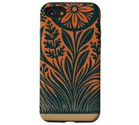 Arte Folk Floral Sunrise Meadow Design Carcasa para iPhone SE (2020) / 7/8