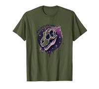 Arte fósil prehistórico del Dinosaurio del Alma para los fanáticos de la paleontología Camiseta, Hombre, Verde Oliva, XL