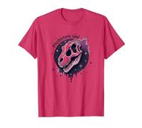 Arte fósil prehistórico del Dinosaurio del Alma para los fanáticos de la paleontología Camiseta, Hombre, Rojo Jaspeado, L