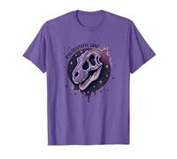 Arte fósil prehistórico del Dinosaurio del Alma para los fanáticos de la paleontología Camiseta, Hombre, Morado Jaspeado, XXL