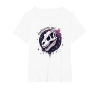 Arte fósil prehistórico del Dinosaurio del Alma para los fanáticos de la paleontología Camiseta, Mujer Tallas Grandes, Blanco, 3XL Grande