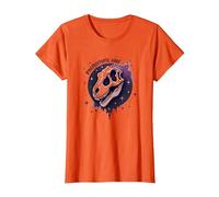Arte fósil prehistórico del Dinosaurio del Alma para los fanáticos de la paleontología Camiseta, Mujer, Naranja, XL