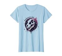 Arte fósil prehistórico del Dinosaurio del Alma para los fanáticos de la paleontología Camiseta, Mujer, Azul Bebé, L