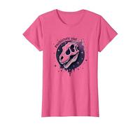Arte fósil prehistórico del Dinosaurio del Alma para los fanáticos de la paleontología Camiseta, Mujer, Rosa Jaspeado, XS