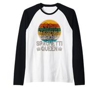 Arte Fresco de Espaguetis para Mujeres y niñas, Amantes de la Pasta de Comida Camiseta Manga Raglan