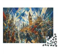 Arte Futuro del Big Ben Puzzle 1000 Piezas Adultos Y Niños,Anti-estrés,Premium,Cartón,Rompecabezas,Deco Pared,Regalo Ideal,14 Años+,Relax,Desafío,Reto,Educativo 70x50cm