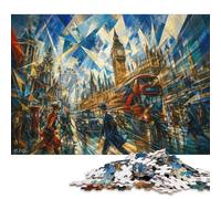 Arte Futuro del Big Ben Puzzle De Madera 300 Piezas Adultos Y Niños,Madera,Desafío,Regalo Ideal,Relax,Deco Pared,Reto,14 Años+,Anti-estrés,Educativo,Rompecabezas (40x28cm)