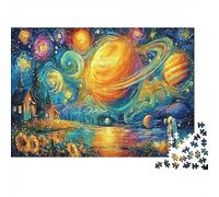 Arte Galáctico Rompecabezas de Planetas Espaciales 1000 Piezas para Adultos Papel Grueso Educativo Universo Puzle Decoración Hogar 38x26cm/1000pcs