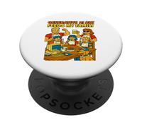 Arte generativo AI alimenta a mi Familia Divertido Retro PopSockets PopGrip Adhesivo