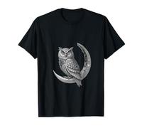 Arte geométrico búho Celestial Fases Lunares y símbolo cósmico Camiseta