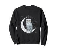 Arte geométrico búho Celestial Fases Lunares y símbolo cósmico Sudadera