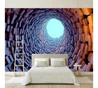 Arte Geométrico Cúbico Simple Espacio Expandido 3D Papel Pintado Pared Fácil Instalación Oficina Sala Estar Sofá Dormitorio TV Fondos Decoración-200cm×140cm