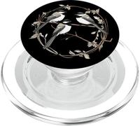 Arte geométrico de gallinero con Tapa Negra, Lindo Amante de los pájaros PopSockets PopGrip para MagSafe