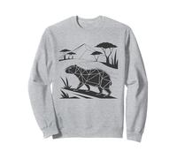Arte geométrico de línea Capibara - Diseño moderno de animales de vida silvestre Sudadera