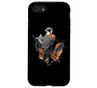 Arte geométrico de pájaro cernícalo Americano, Lindo cernícalo Lov Carcasa para iPhone SE (2020) / 7/8