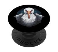 Arte geométrico del patín del pájaro del Albatros,Lindo Amante de los Albatros PopSockets PopGrip Adhesivo