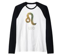 Arte geométrico del zodiaco Leo Camiseta Manga Raglan