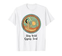 Arte Gitano Bohemio con Sol y Luna de Cactus Salvaje del Desierto Camiseta