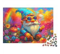 Arte Gnomo psicodélico Rompecabezas Imposible,desafío para Adultos Interesante Entretenimiento Creativo 1000 Piezas Obra De Arte De Juego De para Adultos Y Niños A Partir De 12 Años 70x50cm/1000pcs