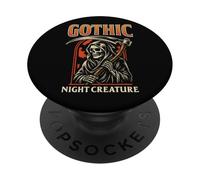Arte gótico de Esqueleto de Terror Oscuro de la Parca PopSockets PopGrip Adhesivo