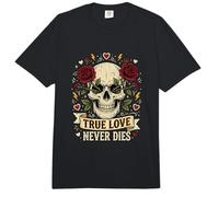 Arte gótico del Tatuaje de Las Rosas del Amor Verdadero Nunca morirá Comfort Colors Adult Heavyweight T-Shirt