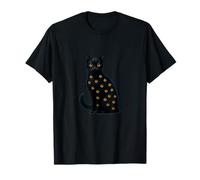 Arte gótico Surrealista Que Todo lo ve con Muchos Ojos de Gato Negro Camiseta