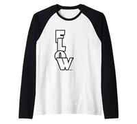 Arte Graffiti Letras Blancas Flow Camiseta Manga Raglan