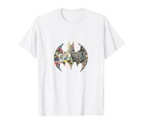 Arte gráfico de Batman Emblem Superhero DC Comics PAPL164 Camiseta, Hombre, Blanco, M