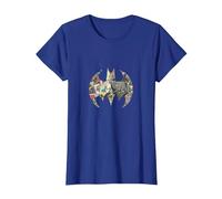Arte gráfico de Batman Emblem Superhero DC Comics PAPL164 Camiseta, Mujer, Azul Real, S