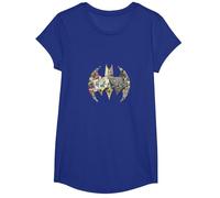 Arte gráfico de Batman Emblem Superhero DC Comics PAPL164 Camiseta, Niñas, Azul Real, S