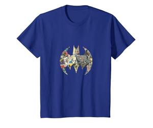 Arte gráfico de Batman Emblem Superhero DC Comics PAPL164 Camiseta, Niños, Azul Real, 6 años