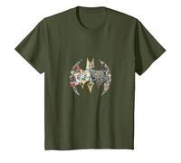Arte gráfico de Batman Emblem Superhero DC Comics PAPL164 Camiseta, Niños, Verde Oliva, 6 años