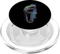Arte gráfico de camaleón para Amantes de los Animales PopSockets PopGrip para MagSafe