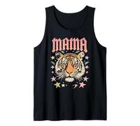 Arte gráfico de Mama Tiger Face Rebel Mom Wild Animal Camiseta sin Mangas