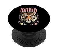 Arte gráfico de Mama Tiger Face Rebel Mom Wild Animal PopSockets PopGrip Adhesivo