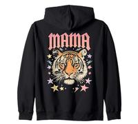 Arte gráfico de Mama Tiger Face Rebel Mom Wild Animal Sudadera con Capucha