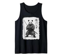 Arte gráfico vintage de Samurai Panda Ukiyo-e Warrior Camiseta sin Mangas