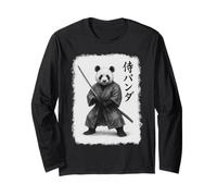 Arte gráfico vintage de Samurai Panda Ukiyo-e Warrior Manga Larga