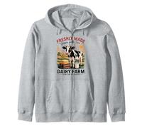 Arte hecho a mano para hacer quesos: apoya a Small Farmstead Sudadera con Capucha