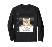 Arte humorístico con Forma de Gato, Foto policial, Pastel, Crimen I lamido, Crema, Gatito Manga Larga
