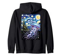 Arte impresionista de Medusas de Noche Estrellada Sudadera con Capucha